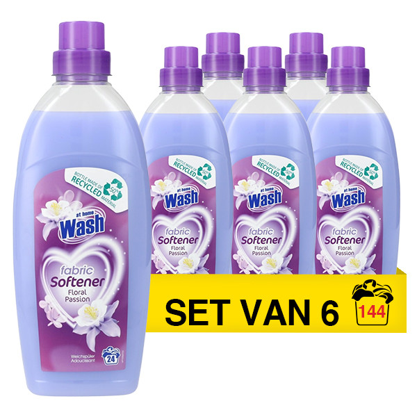At Home Aanbieding: At Home Soft Wasverzachter Floral Passion 750 ml (6 flessen - 144 wasbeurten)  SAT00102 - 1