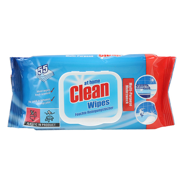 At Home Clean Multi-Cleaning schoonmaakdoekjes (55 doekjes)  SAT00044 - 1