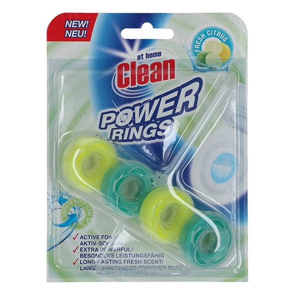 At Home Clean toiletblok Power Rings Fresh Citrus 40 gram (1 stuk)  SAT00056 - 1