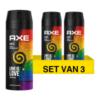 Axe Aanbieding: 3x Axe Unite Pride deodorant - body spray (150 ml)  SAX00148