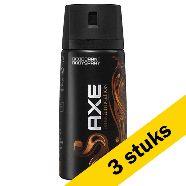 Verwacht het Cordelia kin Aanbieding: 3x Axe deodorant spray Dark Temptation (150 ml) Axe 123schoon.nl