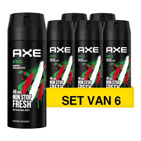 Axe Aanbieding: Axe Africa deodorant - body spray (6x 150 ml)  SAX00224 - 1