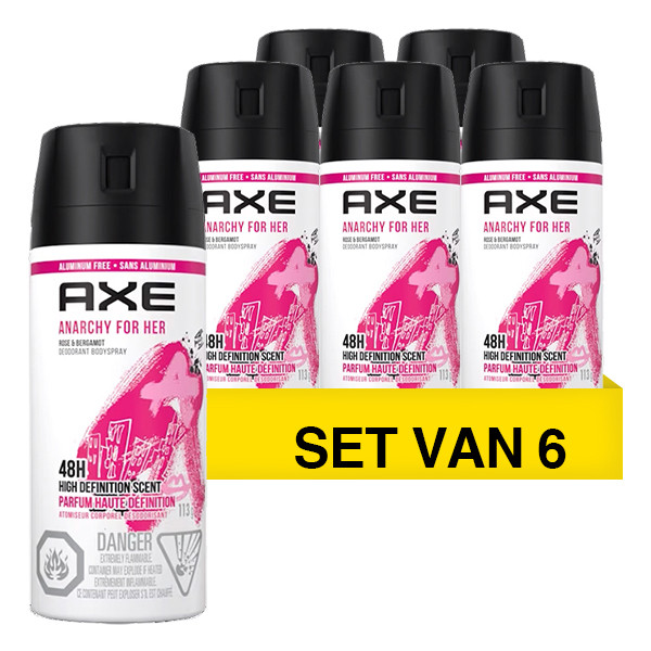 Axe Aanbieding: Axe Anarchy for Her Deodorant Body Spray (6 flessen - 150 ml)  SAX00225 - 1