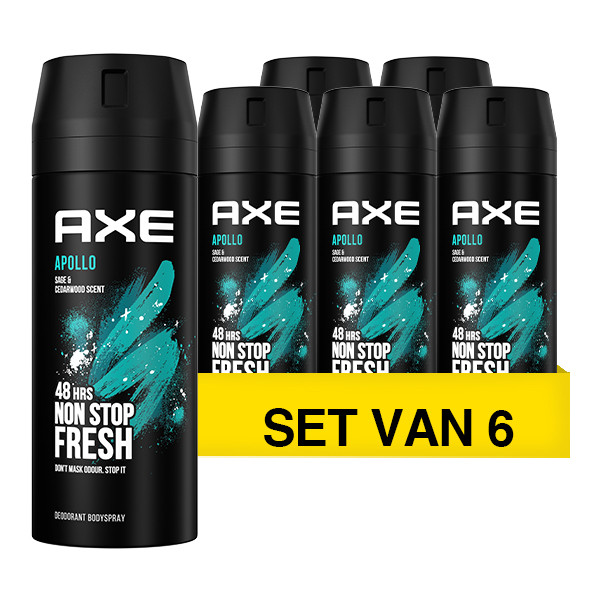 Axe Aanbieding: Axe Apollo Deodorant Body Spray (6 flessen - 150 ml)  SAX00226 - 1