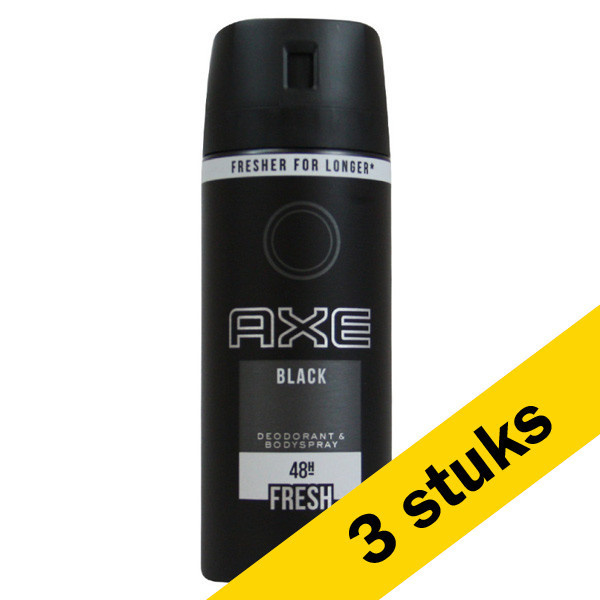 Axe Aanbieding: Axe Black deodorant - body spray (3x 150 ml)  SAX00093 - 1