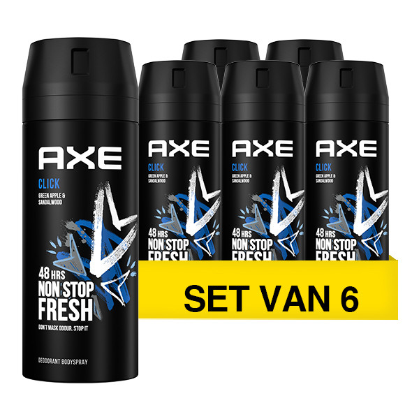 Axe Aanbieding: Axe Click Deodorant Body Spray (6 flessen - 150 ml)  SAX00227 - 1