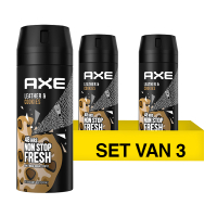 Axe Aanbieding: Axe Collision Leather + Cookies Deodorant Body Spray (3 flessen - 150 ml)  SAX00125