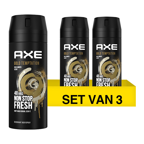 Axe Aanbieding: Axe Dark Temptation Deodorant Body Spray (3 flessen - 150 ml)  SAX00100 - 1