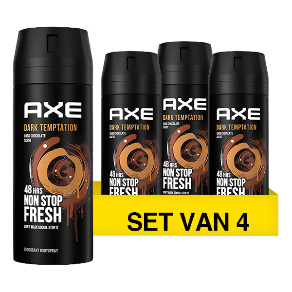 Aanbieding: Axe Dark Temptation Deodorant Body Spray (4 flessen - 150 ml) SAX00308 - 1
