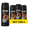 Aanbieding: Axe Dark Temptation Deodorant Body Spray (4 flessen - 150 ml) SAX00308 - 1