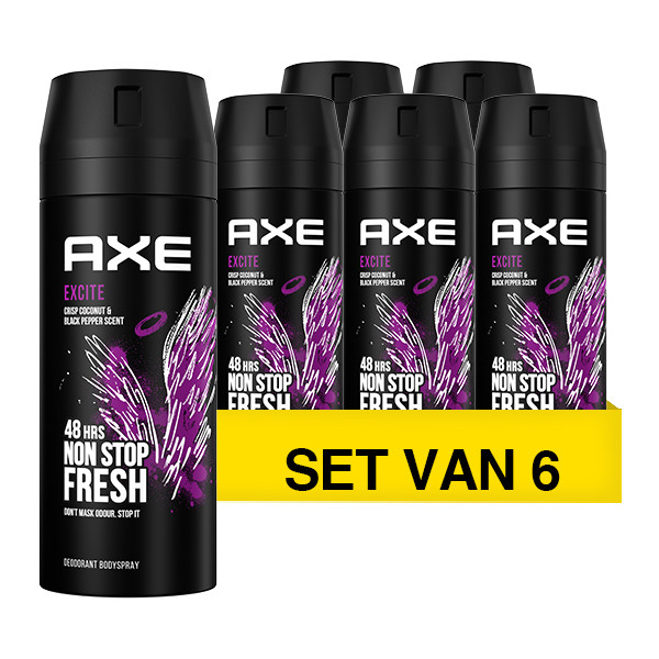 Axe Aanbieding: Axe Excite deodorant - body spray (6x 150 ml)  SAX00229 - 1