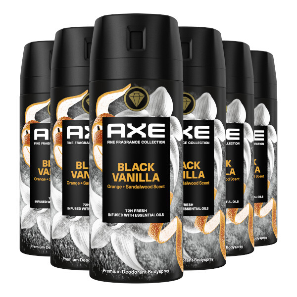 Aanbieding: Axe Fine Fragrance Collection Black Vanilla Deodorant Bodyspray (6 stuks à 150 ml) SAX00277 - 2