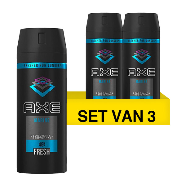Axe Aanbieding: Axe Marine deodorant - body spray (3x 150 ml)  SAX00102 - 1