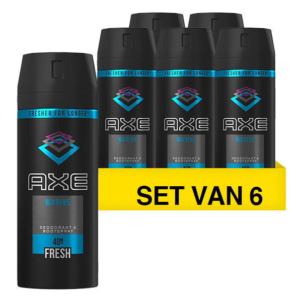Axe Aanbieding: Axe Marine deodorant - body spray (6x 150 ml)  SAX00230 - 1