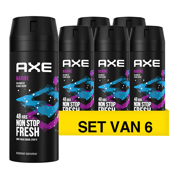 Axe Aanbieding: Axe Marine deodorant - body spray (6x 150 ml)  SAX00230 - 1