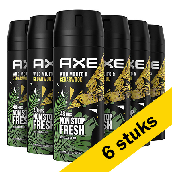 Axe Aanbieding: Axe Mojito & Cedarwood  deodorant - body spray (6x 150 ml)  SAX00187 - 1