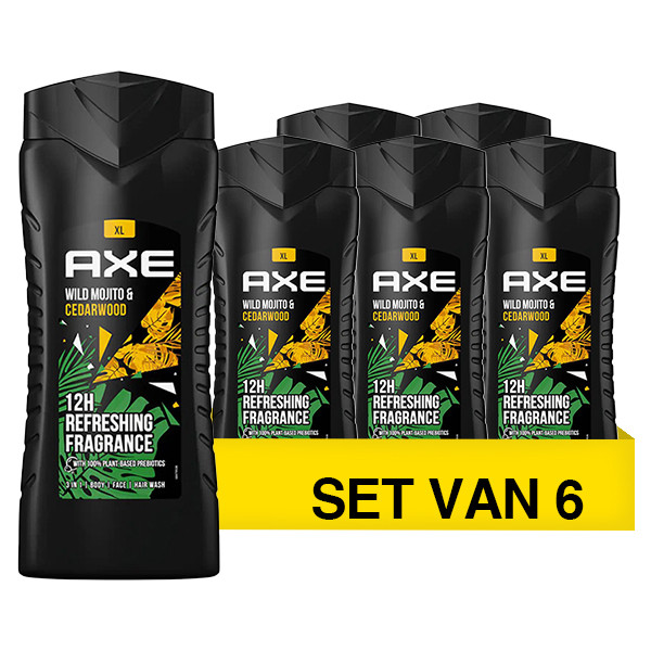 Aanbieding: Axe Wild Mojito & Cedarwood 3in1 douchegel (6 stuks à 400 ml) SAX00261 - 1