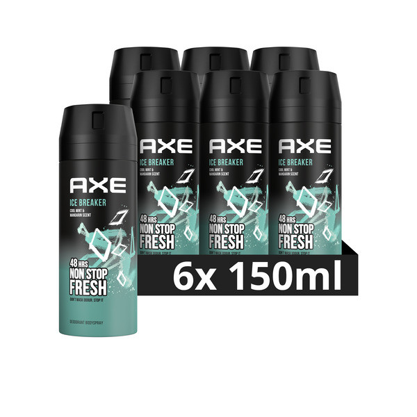 Aanbieding Axe Ice Breaker deodorant body spray (6x 150 ml) Axe 123schoon.nl