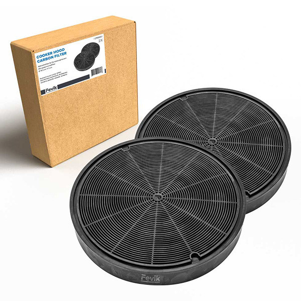 Ballay afzuigkap koolstoffilterset (2 stuks, Ø 19,5 cm, 123schoon huismerk) SBA00039 - 1