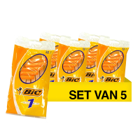 Aanbieding: BIC 1 Wegwerpscheermesjes (5 verpakkingen à 5 stuks) SBI00273
