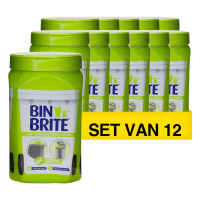 Bin Brite Aanbieding: 12x Bin Brite vuilnisbak verfrisser | Citronella & citroengras (500 gram)  SBI00186
