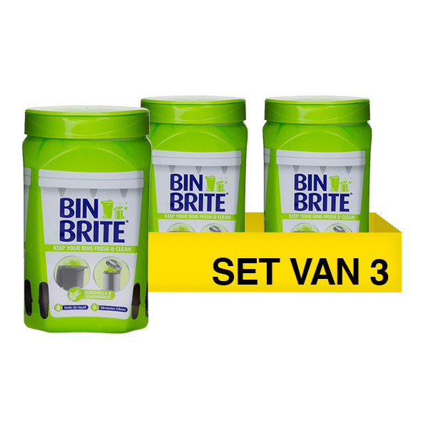 Aanbieding: Bin Brite vuilnisbak verfrisser | Citronella & Citroengras (3 stuks à 500 gram) SBI00259 - 1