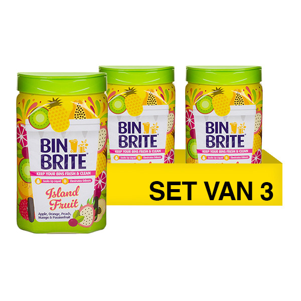 Aanbieding: Bin Brite vuilnisbak verfrisser | Island Fruit (3 stuks à 500 gram) SBI00260 - 1