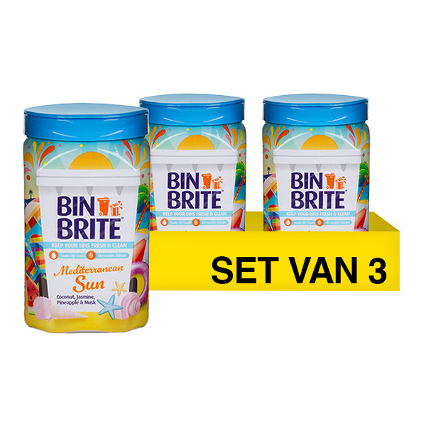 Aanbieding: Bin Brite vuilnisbak verfrisser | Mediterranean Sun (3 stuks à 500 gram) SBI00262 - 1