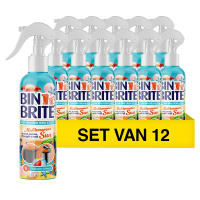 Aanbieding: Bin Brite vuilnisbak verfrisser spray | Mediterranean sun (12 stuks à 400 ml) SBI00198