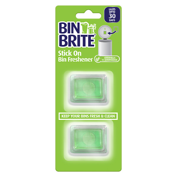 Bin Brite stick-on vuilnisbak verfrisser | Citronella en citroengras (2 stuks)  SBI00178 - 1