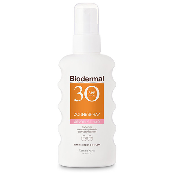 Biodermal zonnespray gevoelige huid factor 30 (175 ml)  SBI00108 - 1