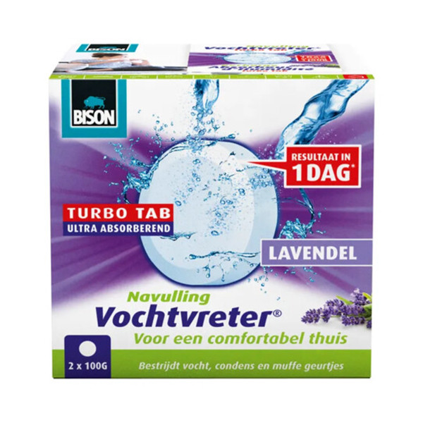 Bison Vochtvreter® Turbo Tab Lavendel (2x100 gram)  SBI00158 - 1