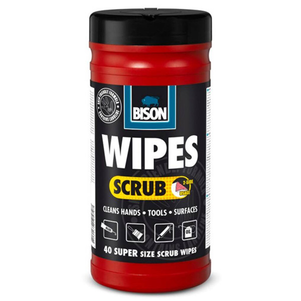 Bison Wipes Scrub Pot (40 stuks)  SBI00171 - 1