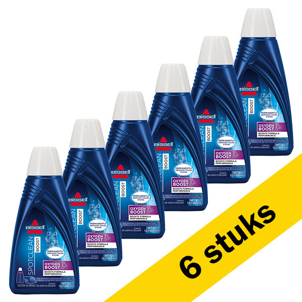 Aanbieding: Bissell vlekkenreinigingsmiddel Oxygen Boost voor SpotClean serie (6 x 1 liter) SBI00142 - 1
