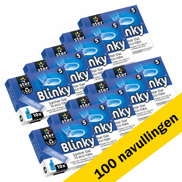 Blinky Aanbieding: Blinky Eco Tabs Sanitair Gel | Nr 5 | 100 stuks  SBL00044 - 1
