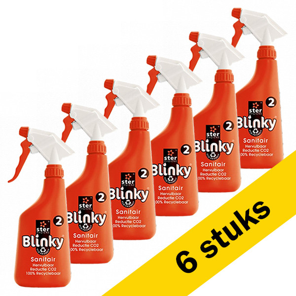 Blinky Aanbieding: Blinky fles Sanitair reiniger | Nr 2 (6 flessen)  SBL00038 - 1