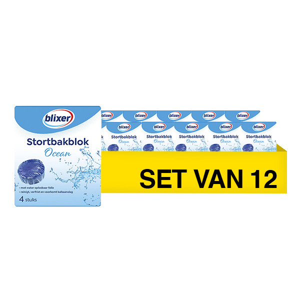 Aanbieding: 12x Blixer Stortbakblok Ocean (4 stuks à 50 g) SBL00118 - 1