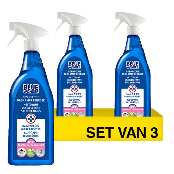 Aanbieding: Blue Wonder Desinfectie Badkamer Reiniger (3 flessen à 750 ml) SHG00418 - 1