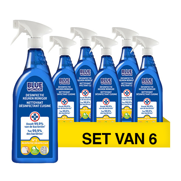 Aanbieding: Blue Wonder Desinfectie Reiniger Spray Keuken (3 stuks à 750 ml) SHG00450 - 1