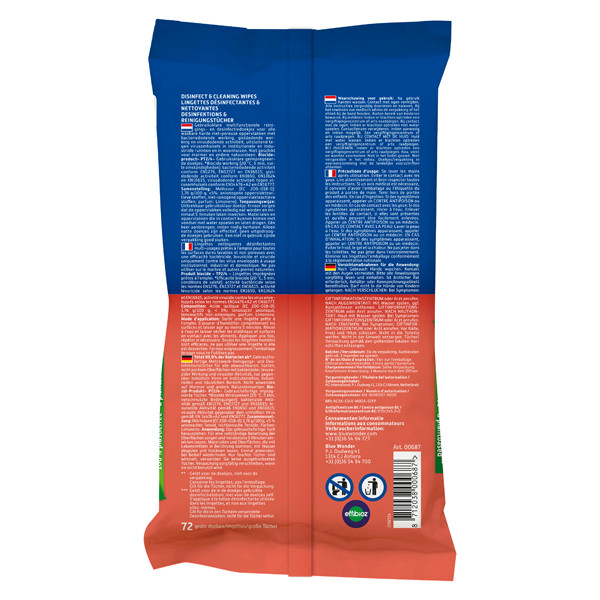 Blue Wonder Desinfectie doekjes (72 stuks) SBL00061 - 2