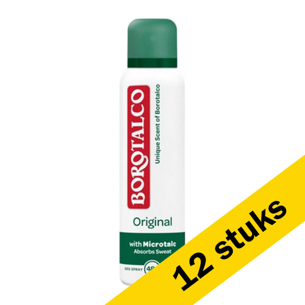 Borotalco Aanbieding: 12x Borotalco deodorant spray original (150 ml)  SBO06092 - 1