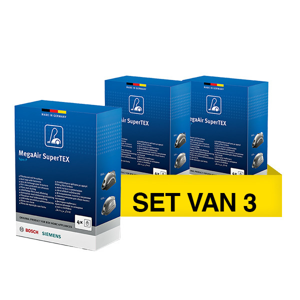 Aanbieding: Bosch Stofzuigerzak Type P BBZ41FP / VZ41AFP (3 verpakkingen - 12 stuks) SBO0108 - 1