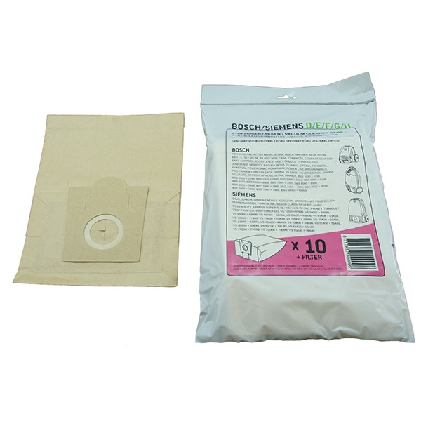 Bosch papieren stofzuigerzakken 10 zakken + 1 filter (123schoon huismerk)  SBO00002 - 1