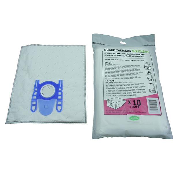 Bosch type G microvezel stofzuigerzakken 10 zakken + 1 filter (123schoon huismerk)  SBO01004 - 1