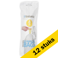 Brabantia Aanbieding: 12x Vuilniszakken met trekband 3 liter | Brabantia Code A | 20 stuks  SBR00115