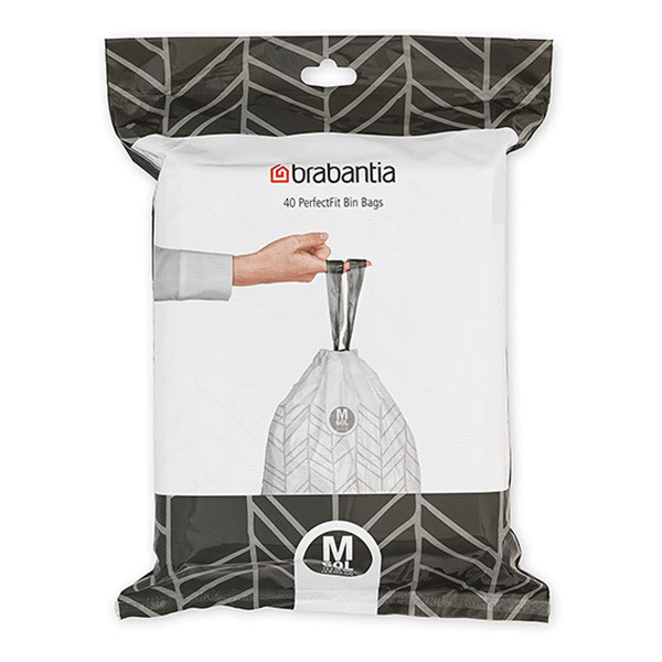 Brabantia Vuilniszakken met trekband 60 liter | Brabantia Code M dispenser pack | 40 stuks  SVE00103 - 1