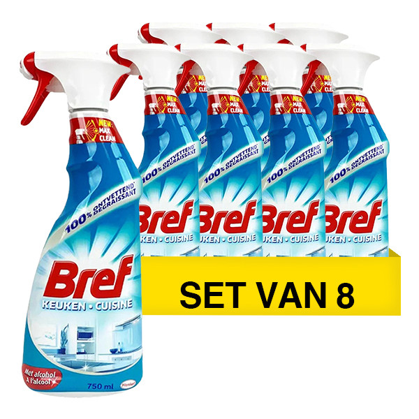 Bref Aanbieding: 8x Bref keukenreiniger spray (750 ml)  SBR00061 - 1