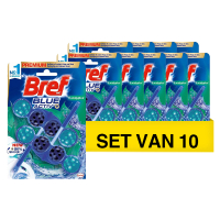 Bref Aanbieding: Bref Toiletblok Blue Activ+ Eucalyptus (10 stuks - 2 x 50 gram)  SBR00081