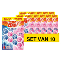 Bref Aanbieding: Bref Toiletblok Power Activ Pink Flowers (10 stuks - 2 x 50 gram)  SBR00089