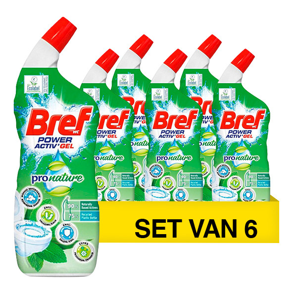 Aanbieding: Bref toiletreiniger Power Activ Gel eucalyptus (6 stuks - 700 ml) SBR02026 - 1